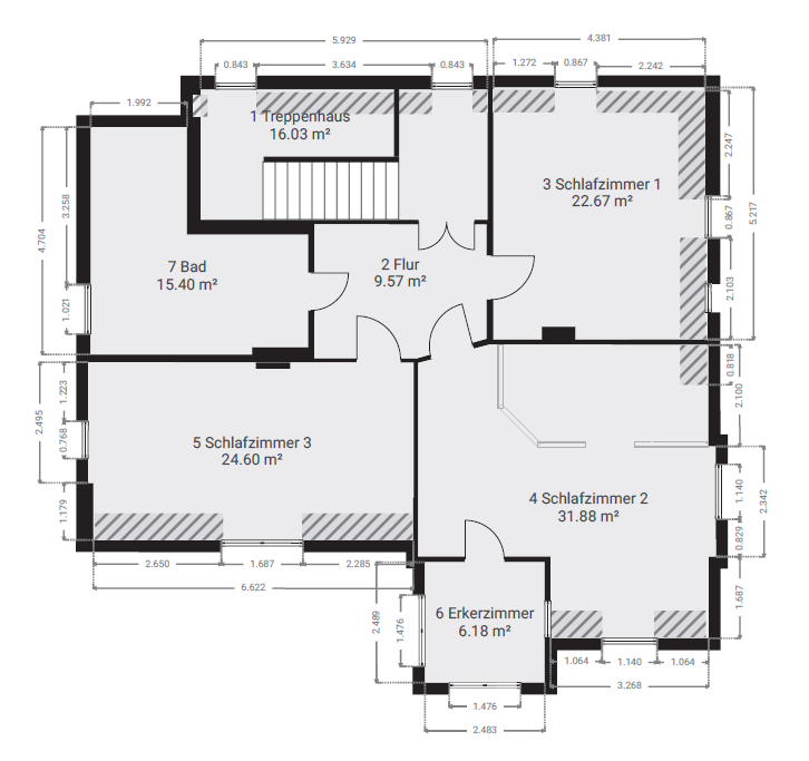 Grundriss Obergeschoss