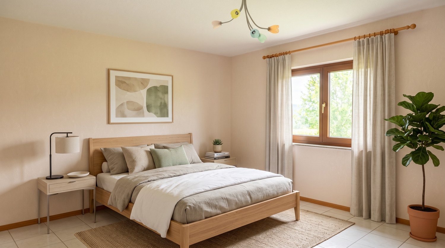Schlafzimmer (KI modifiziert)